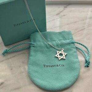Tiffany & Co. Star Of David Charm Pendant Necklace